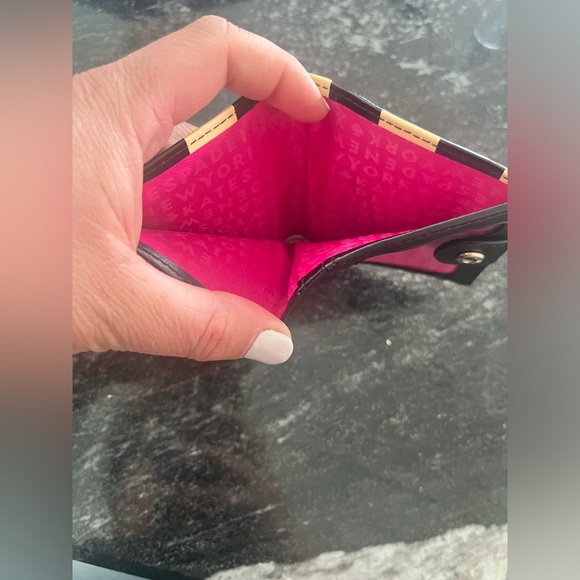 Kate spade black and cream striped mini wallet - Picture 2 of 4